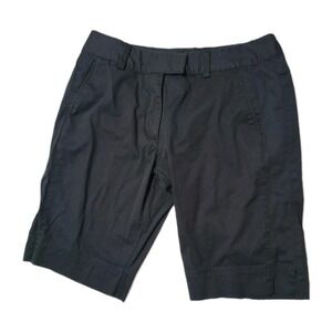 Adidas Shorts Women 12 Black Flat Front Stretch Pockets Performance Zip Fly Golf